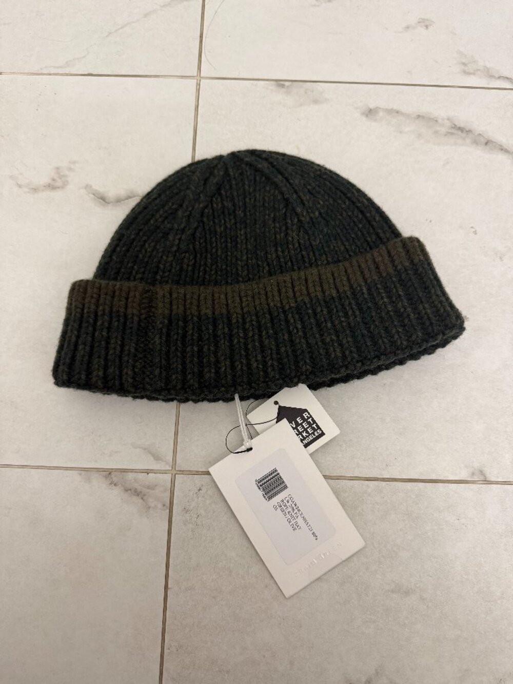 Craig Green Rope Knit Hat Beanie Green/Olive OS NWT